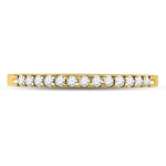 14kt Yellow Gold Womens Round Diamond Single Row Machine-set Wedding Band 1/6 Cttw