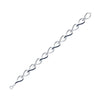 Sterling Silver Womens Round Blue Color Enhanced Diamond Fashion Bracelet 1/6 Cttw