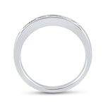 14kt White Gold Womens Princess Diamond Wedding Band 1/4 Cttw