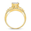 10kt Yellow Gold Diamond Oval Cluster Bridal Wedding Engagement Ring 1 Cttw