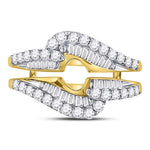 14kt Yellow Gold Womens Round Diamond Solitaire Enhancer Wedding Band 3/4 Cttw