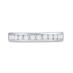 14kt White Gold Womens Round Diamond Wedding Band 1/2 Cttw