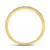 10kt Yellow Gold Womens Round Diamond Stackable Band Ring 1/8 Cttw