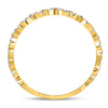 10kt Yellow Gold Womens Round Diamond Zigzag Stackable Band Ring 1/5 Cttw