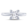14kt White Gold Womens Princess Diamond Solitaire Bridal Wedding Engagement Ring 1 Cttw