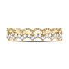10kt Yellow Gold Womens Round Diamond Scalloped Stackable Band Ring 1/4 Cttw