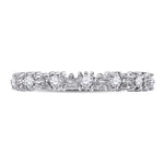 10kt White Gold Womens Round Diamond Stackable Band Ring 1/6 Cttw