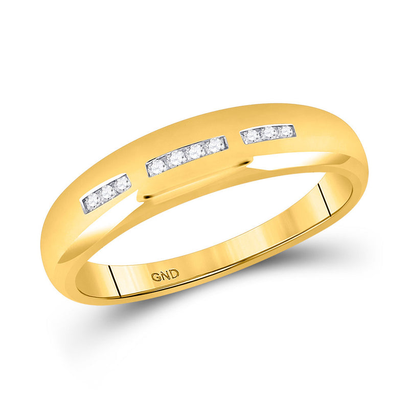 10kt Yellow Gold His Hers Round Diamond Cluster Matching Wedding Set 1/3 Cttw