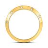 14kt Yellow Gold Womens Round Diamond Wedding Machine-Set Band 1/6 Cttw