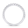 14kt White Gold Womens Round Diamond Wedding Machine-Set Band 1/2 Cttw