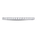 14kt White Gold Womens Round Diamond Wedding Machine-Set Band 1/5 Cttw