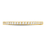 14kt Yellow Gold Womens Round Diamond Wedding Machine-Set Band 1/5 Cttw