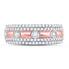10kt Rose Gold Womens Round Diamond Anniversary Ring 1/2 Cttw