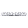 14kt White Gold Womens Round Diamond 5-Stone Stackable Band Ring 1/10 Cttw