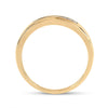 14kt Yellow Gold Mens Round Diamond Wedding Band Ring 1/12 Cttw