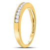 14kt Yellow Gold Womens Round Diamond Wedding Channel Set Band 1/4 Cttw Size 9