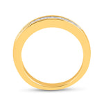 14kt Yellow Gold Womens Princess Diamond Wedding Band 1/2 Cttw Size 5