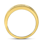 14kt Yellow Gold Mens Princess Diamond Wedding Band Ring 1/2 Cttw - Size 11