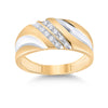 14kt Yellow Gold Mens Round Diamond Wedding Band Ring 1/8 Cttw