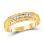 10kt Yellow Gold His Hers Round Diamond Cluster Matching Wedding Set 1/5 Cttw