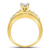 10kt Yellow Gold Princess Diamond Cluster Bridal Wedding Engagement Ring 1/2 Cttw