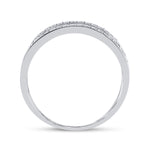 10kt White Gold Womens Round Blue Color Enhanced Diamond Band Ring 1 Cttw