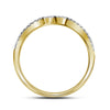 14k Yellow Gold Princess Diamond Bridal Wedding Ring Band Set 7/8 Cttw