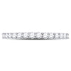 14kt White Gold Womens Round Diamond Wedding Anniversary Band 1/2 Cttw