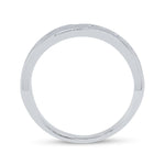 10kt White Gold Mens Round Diamond Wedding Band Ring 1/2 Cttw